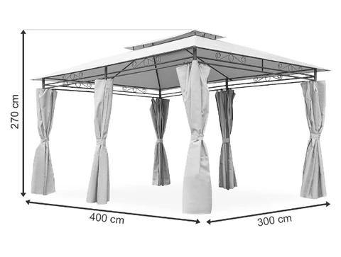 Padiglione da giardino Ibiza 3×4 m marrone