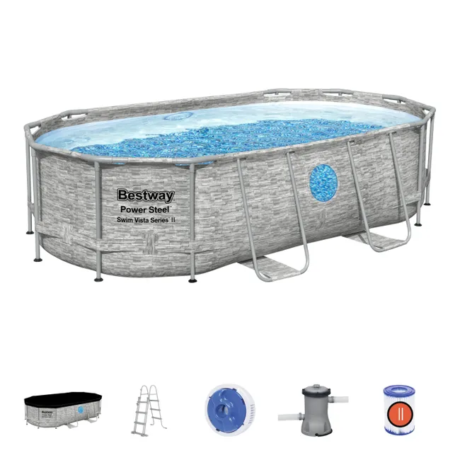 Piscina smontabile Ovale Bestway 56714 Swim Vista 427x250x100 cm