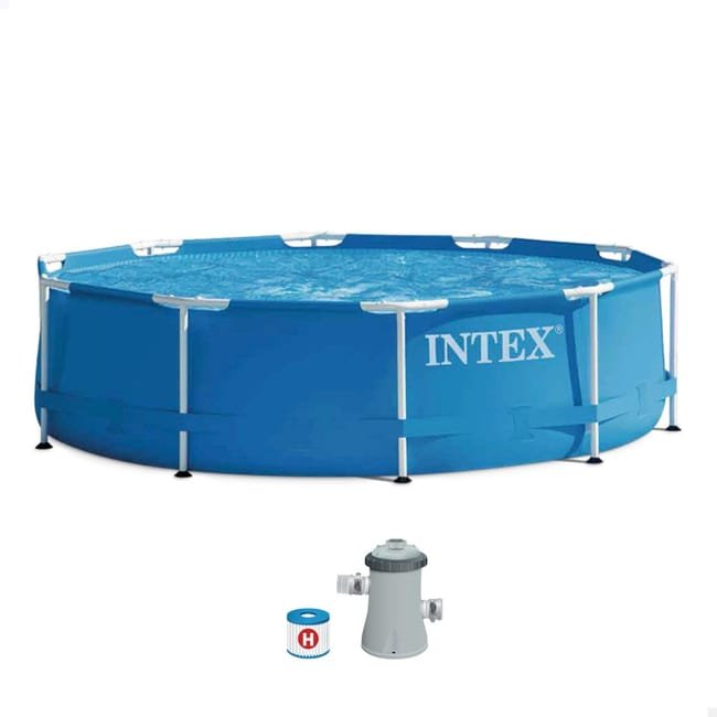 Piscina rotonda metal frame intex 305×76 cm 4485 litri + depuratore