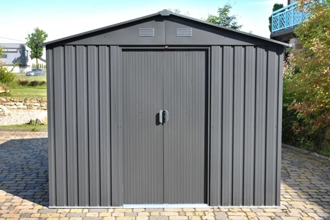 Capanno in metallo per attrezzi Helsinki 2,4 x 3 m StoreBoss color antracite