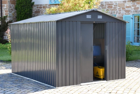 Capanno in metallo per attrezzi Helsinki 2,4 x 3 m StoreBoss color antracite