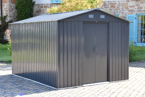 Capanno in metallo per attrezzi Helsinki 2,4 x 3 m StoreBoss color antracite
