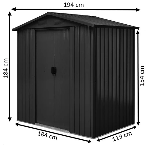 Capanno in metallo per attrezzi Helsinki 1,9 x 1,3 m Store Boss antracite
