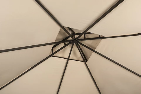 Pabellón de jardín con mosquitera y cortinas Valencia 3x3m