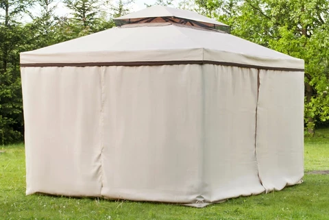 Pabellón de jardín con mosquitera y cortinas Valencia 3x3m