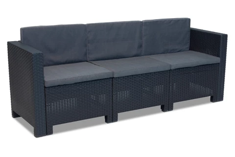 Conjunto de muebles en technorattan Colorado Apetito 8 antracita Bica