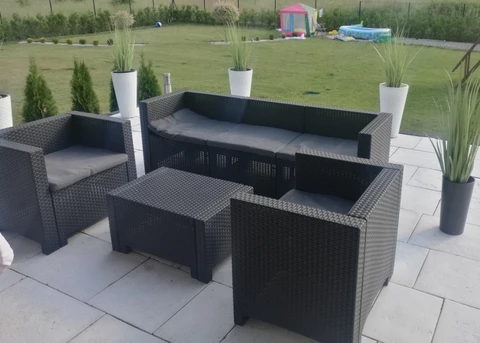 Móveis de jardim com sofá grande Colorado Coffee 5 antracite Bica