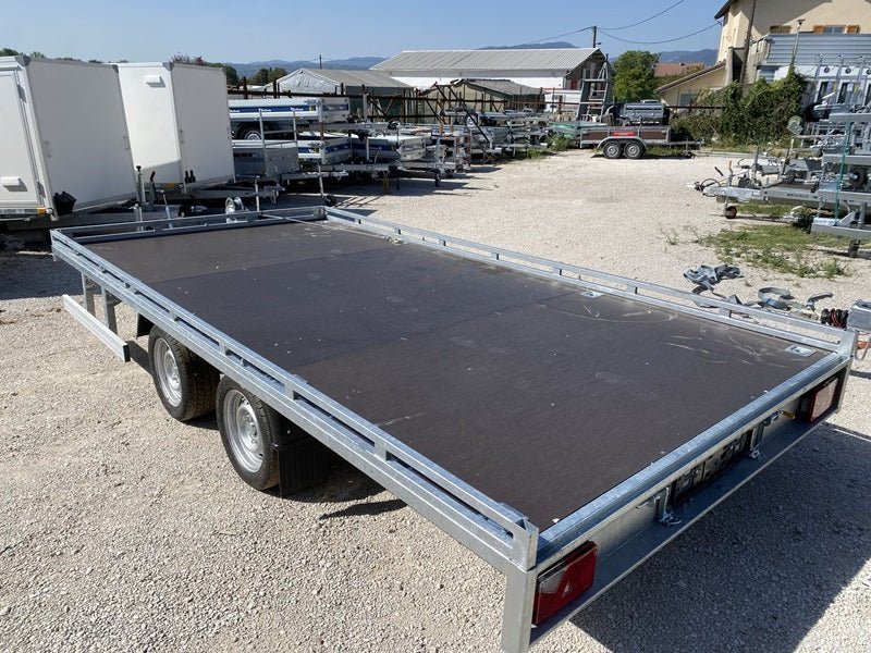 RIMORCHIO PIANO ATLAS 7m x 2m 3500KG PMA MMA 3500 KG RUOTE A 2 ASSI SOTTO
